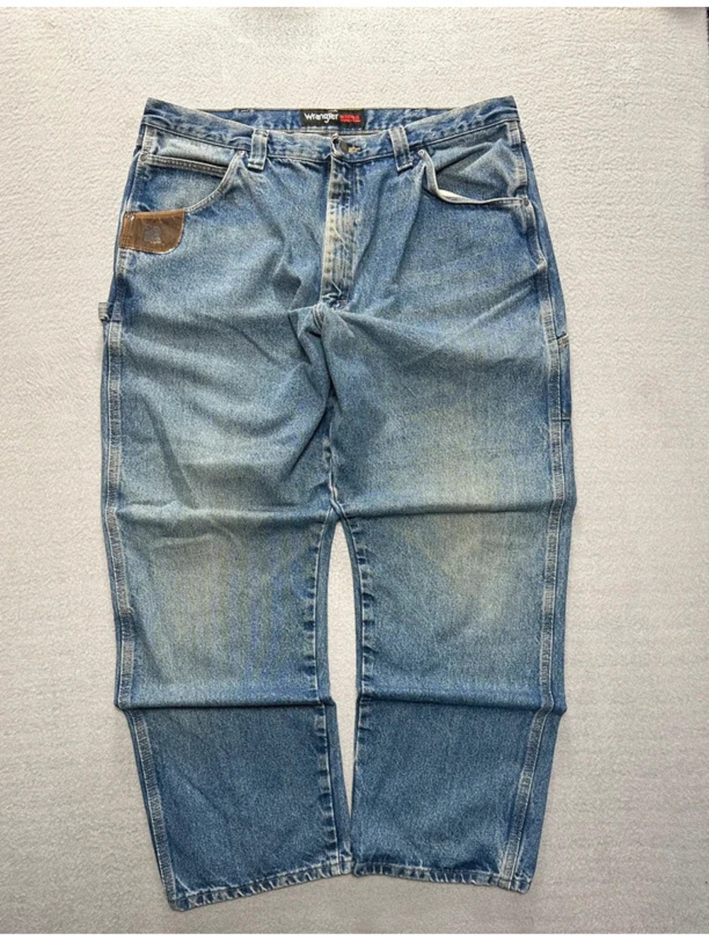 2000s Wrangler RIGGS 40x32 Blue Carpenter Y2KWorkwear Cargo Jeans